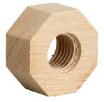 Holz Achtkantmutter SW30 H15
